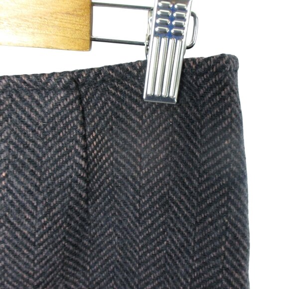 J. Crew Wool Herringbone Tweed Short Pencil Skirt Size 6 - Picture 3 of 6